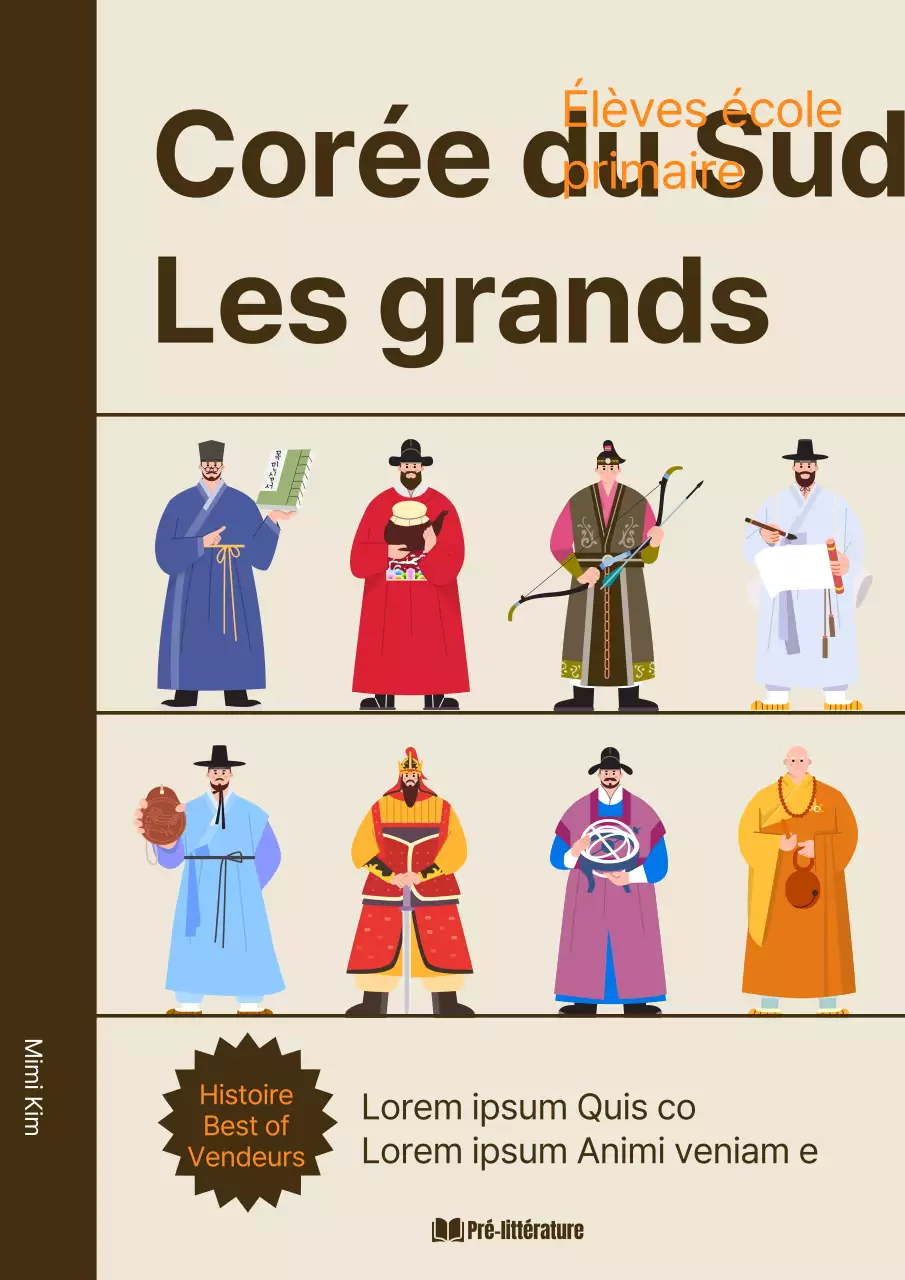 Sur l'histoire des différents personnages bruns coréens