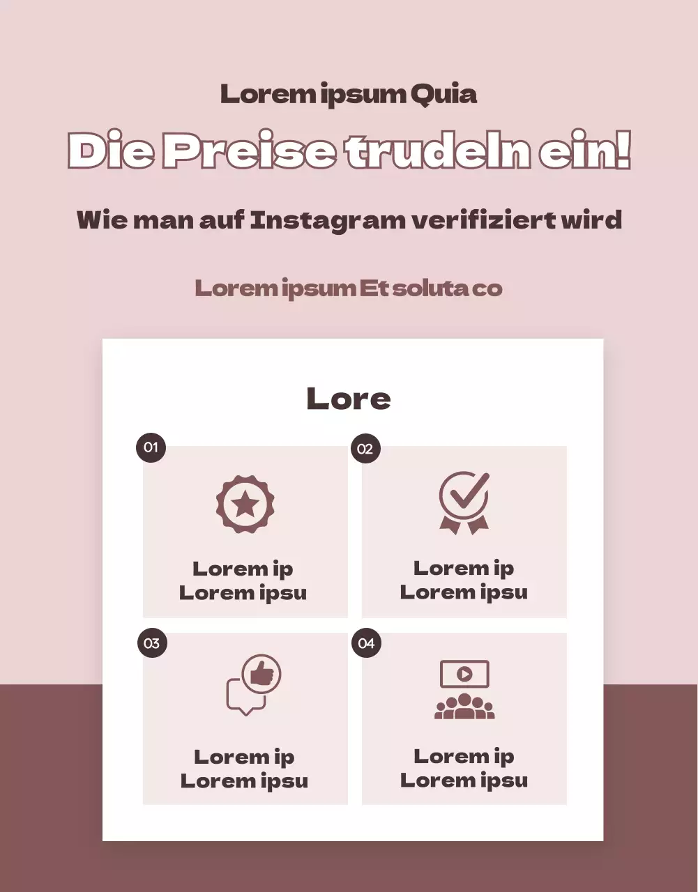 Rosa und sauberes Konzept RückblickEvents