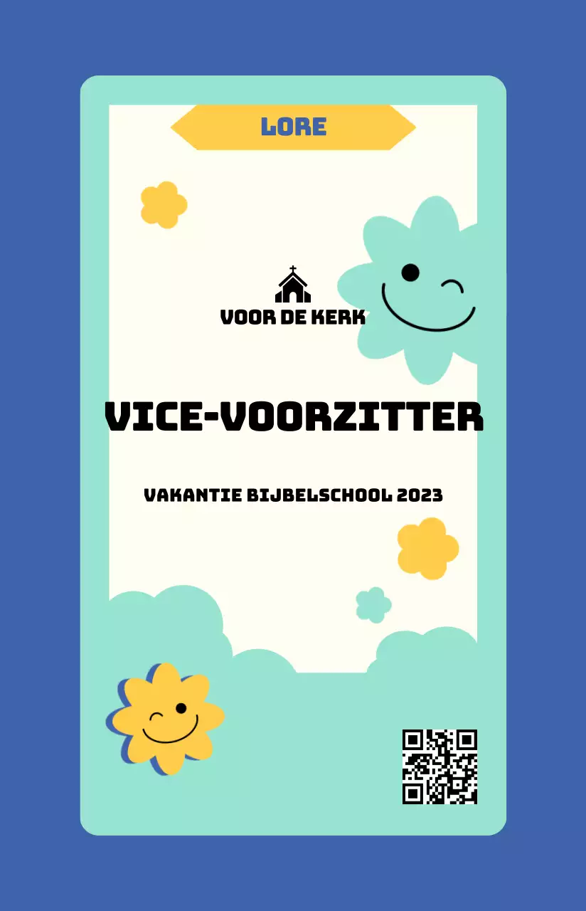 Leuke en vrolijk geïllustreerde zomerbijbelschool in koel blauw