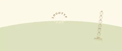 Einfaches Konzept Logotyp in hellgrün und hellgelb für ein Cafe