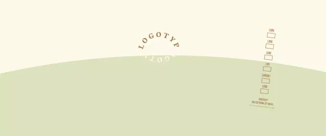 Einfaches Konzept Logotyp in hellgrün und hellgelb für ein Cafe