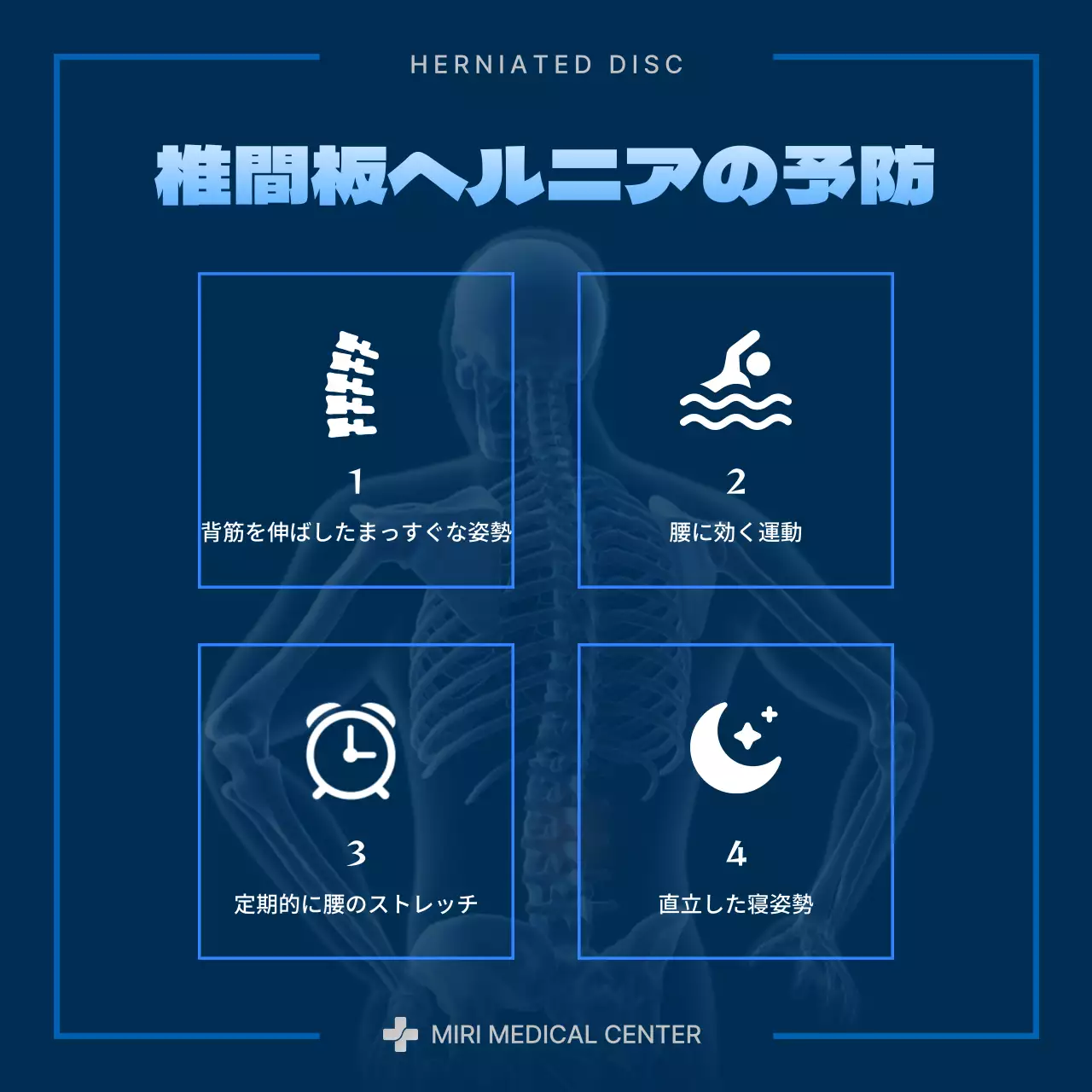 ブルーとネイビーのモダンなウエストディスク情報