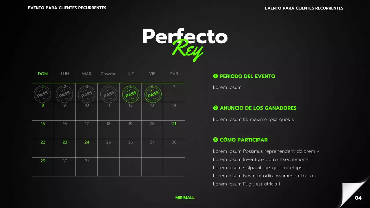 Un sencillo planificador de eventos de Black Friday para centros comerciales en negro y verde lima