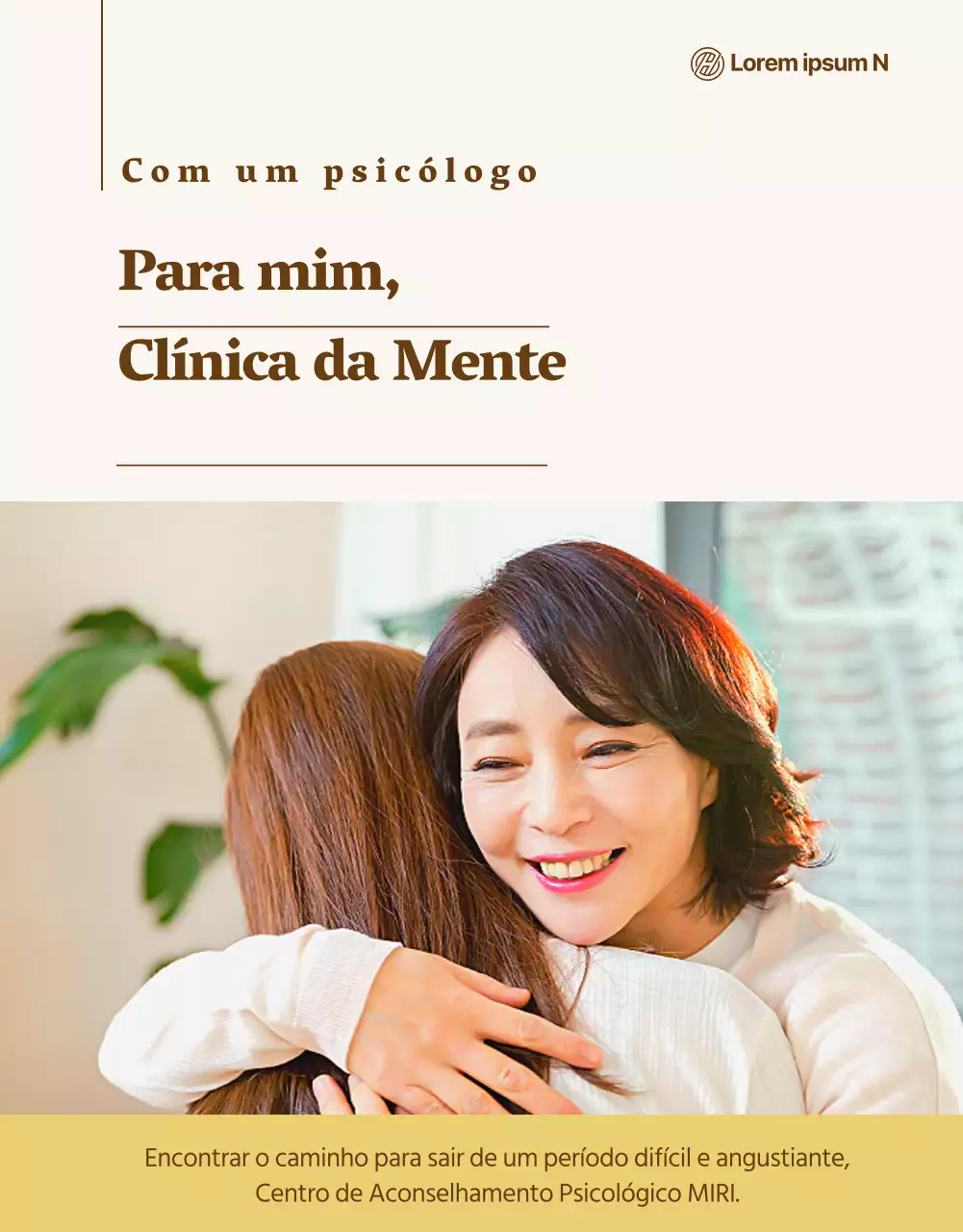 Página de pormenor do aconselhamento psicológico com cores suaves