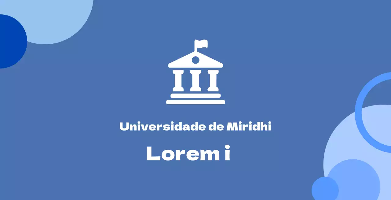 Uma balsa de fundo azul com um logótipo que representa a escola.