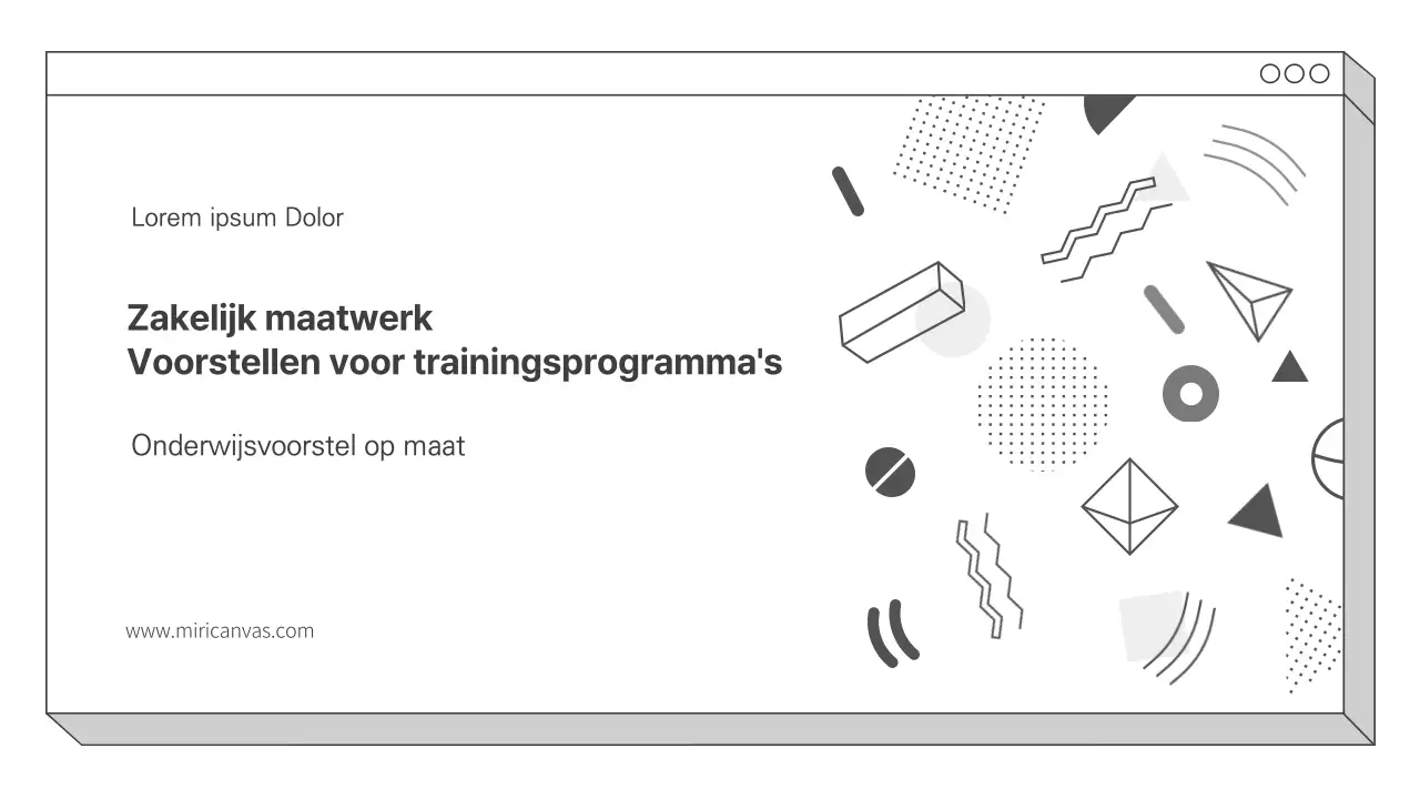 Zakelijk voorstel trainingsprogramma op maat PPT by Grayton
