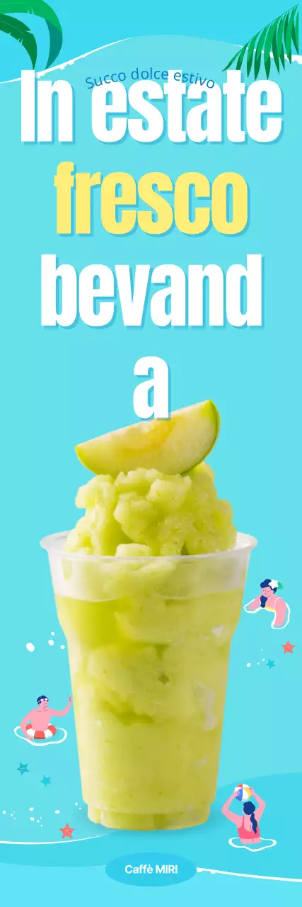 Acque blu e bevande fresche