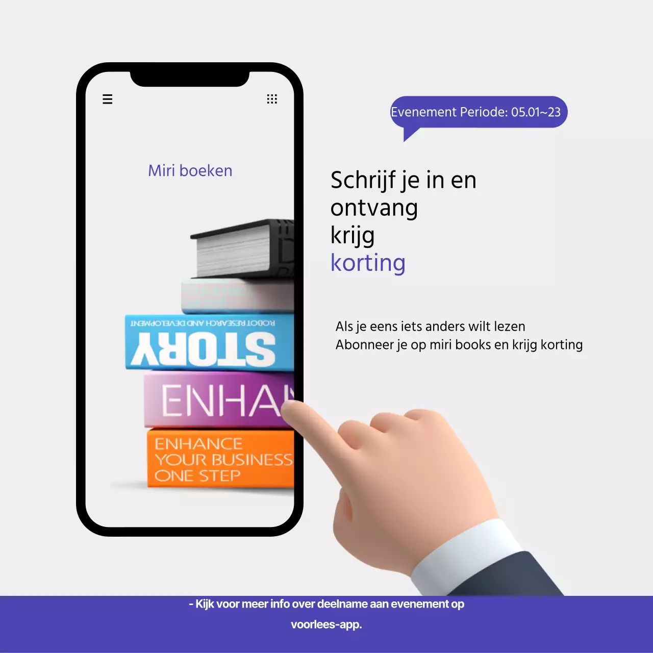 Zwarte en paarse aanbiedingen voor abonnementen op leesapps