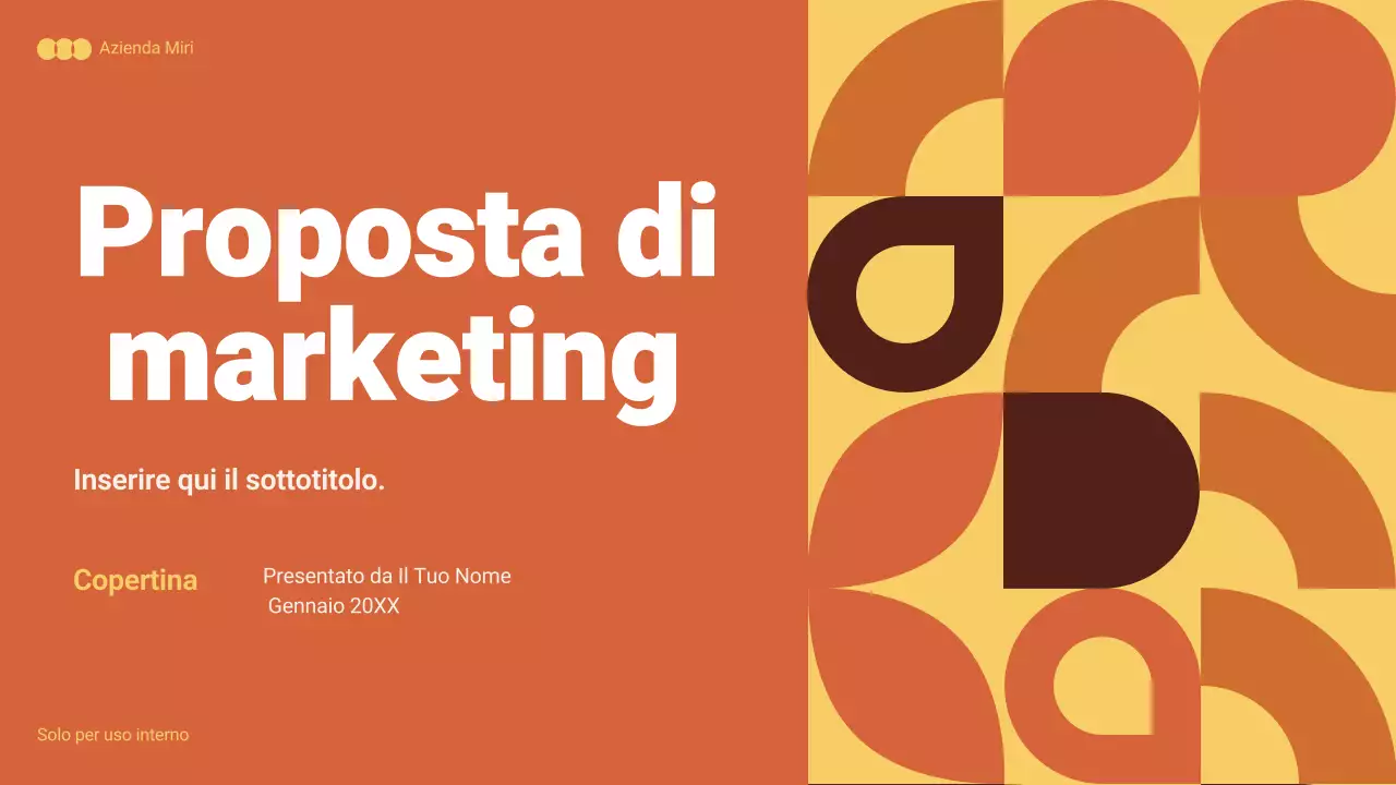 documento di marketing arancione