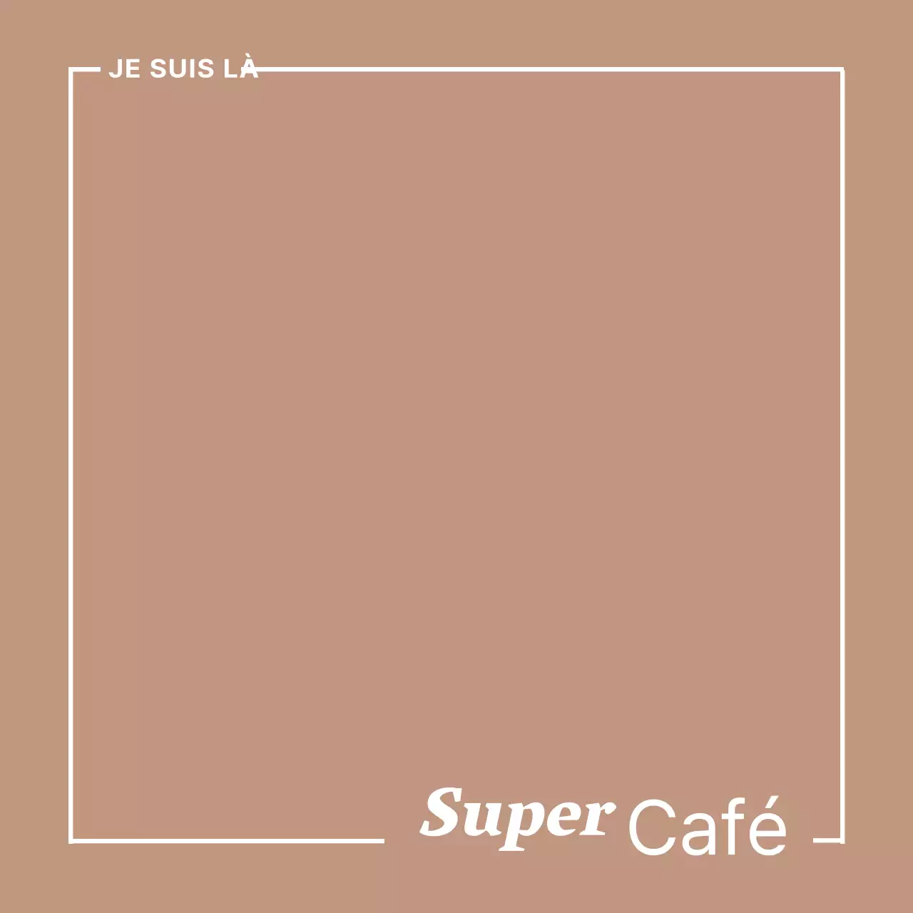 Pour les promotions de cafés et les photos souvenirs avec une mise en page simple, blanche et carrée