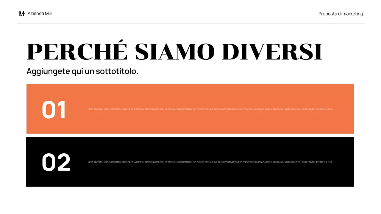 proposta di marketing moderno nero