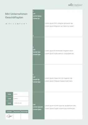Ein beruhigender grüner Produktbrief