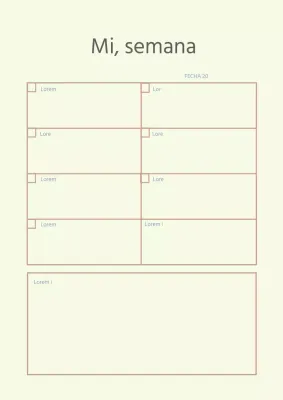 Sencillo póster calendario de agenda personal en amarillo