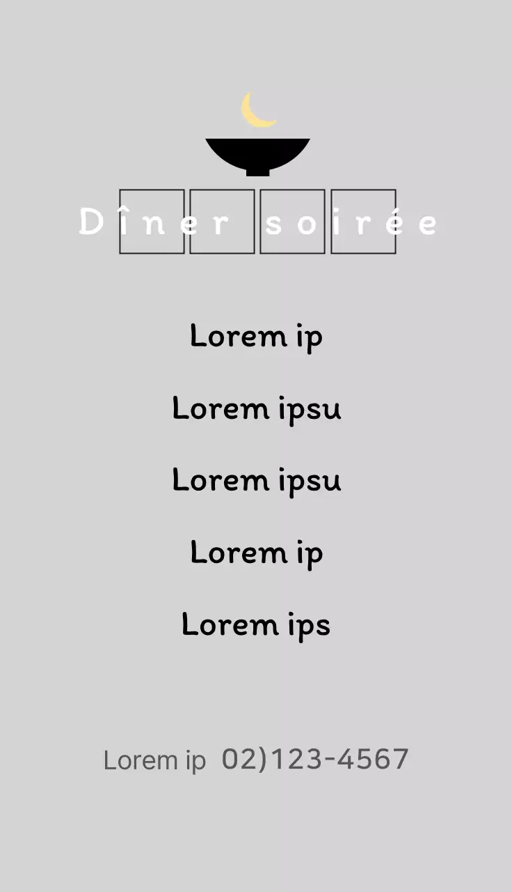 Promouvoir un menu émotionnel de bol de riz noir et jaune dans un restaurant