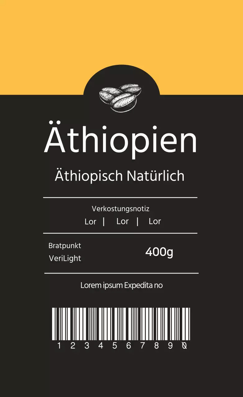 Natürliche äthiopische Bohnen