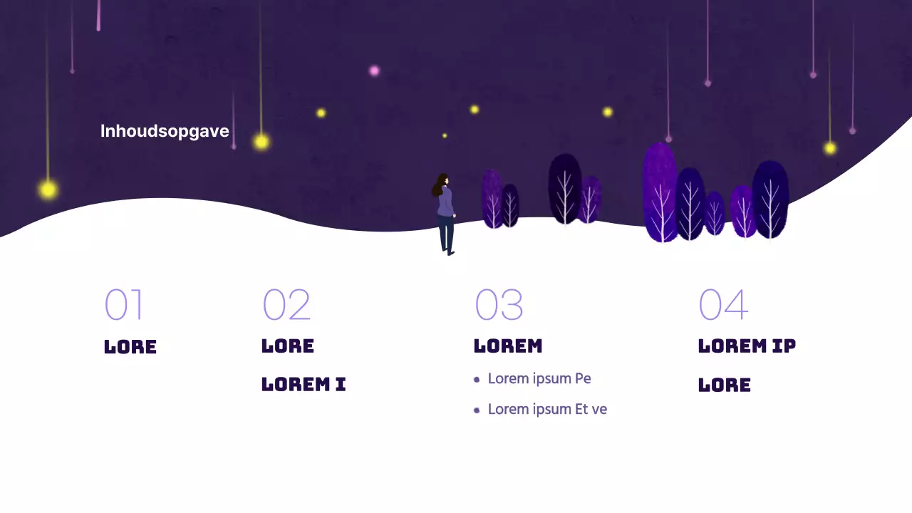 Creatief muzikaal voorstel met paarse achtergrond en ster versieringen