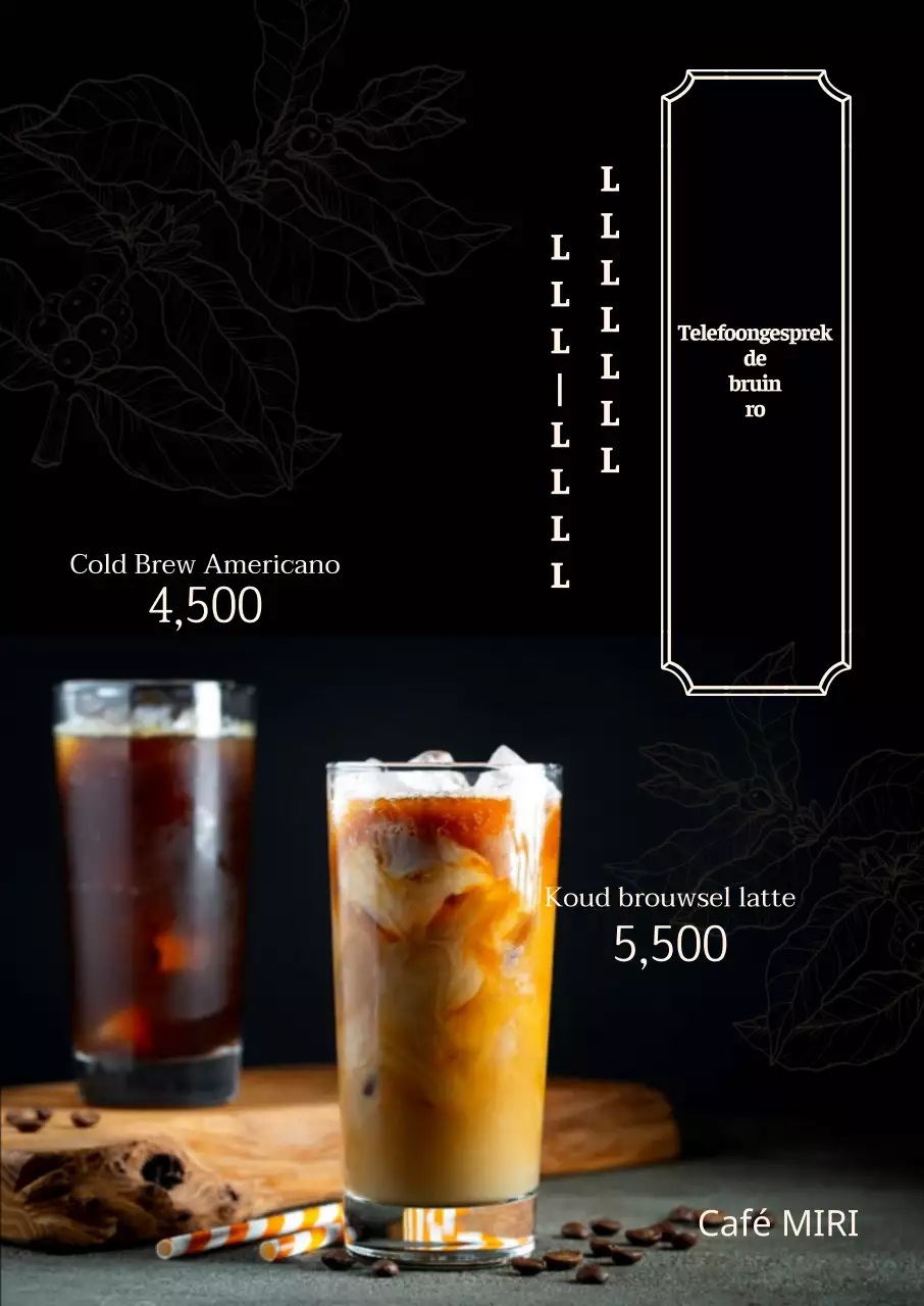 Koud gezet koffie drinken