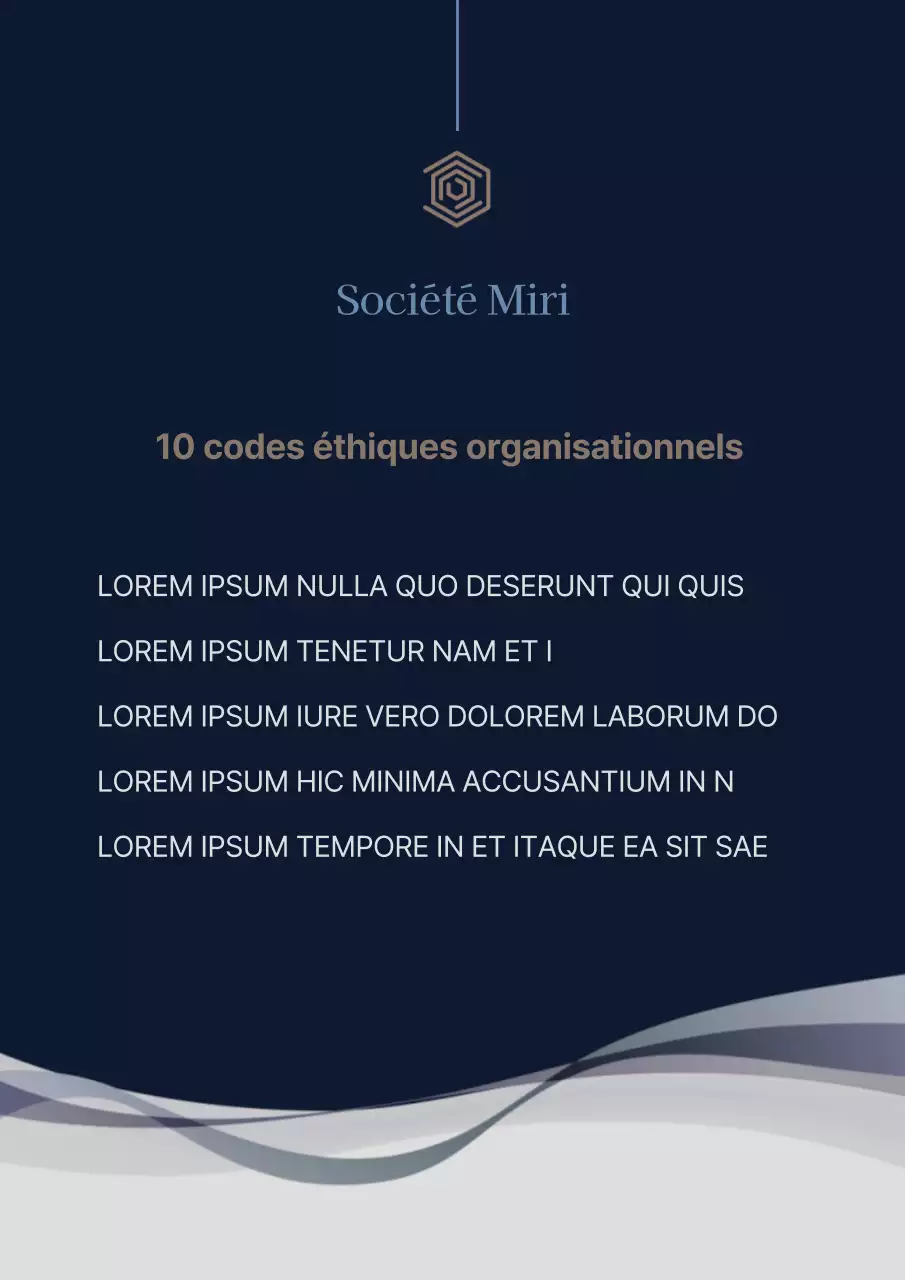 Carte d'employé d'entreprise simple en bleu marine et marron