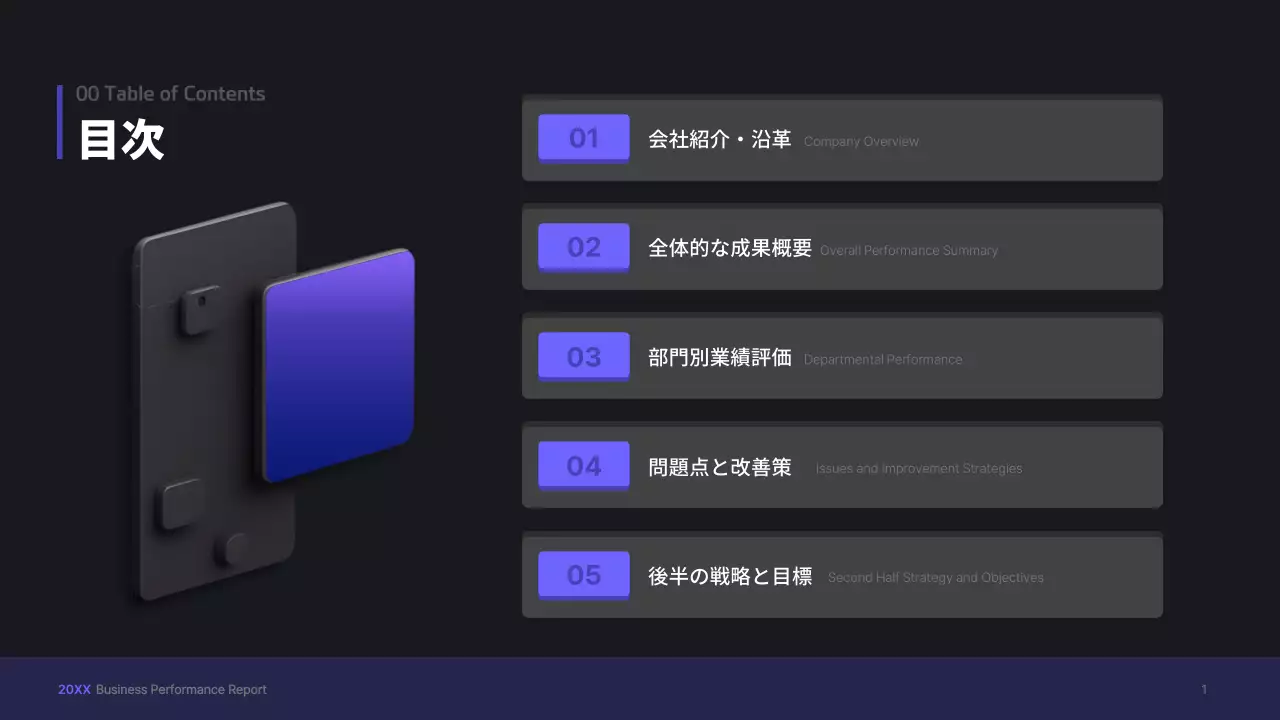 黒 モダン ビジネス 報告書 プレゼンテーション