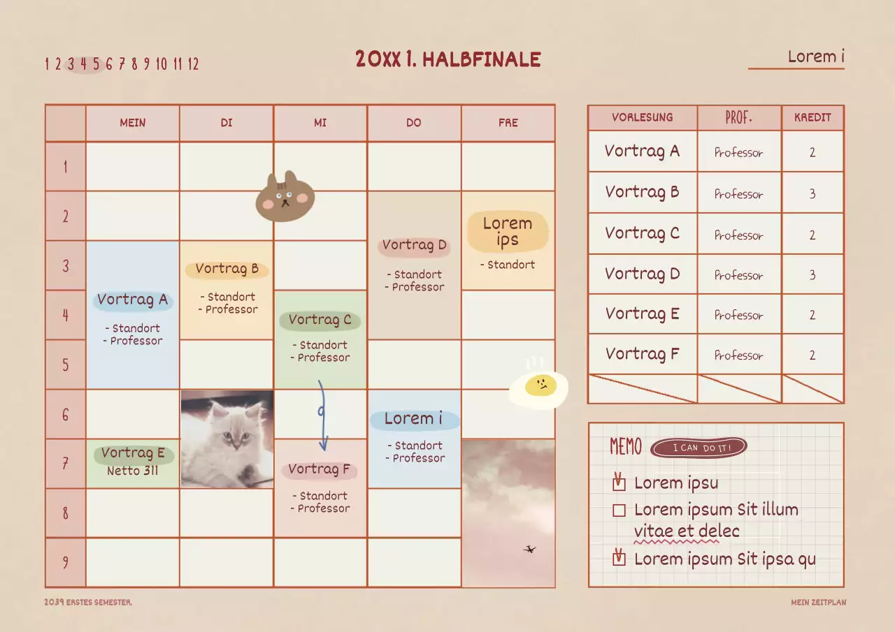 Der rosa Dakukoncept-Fahrplan