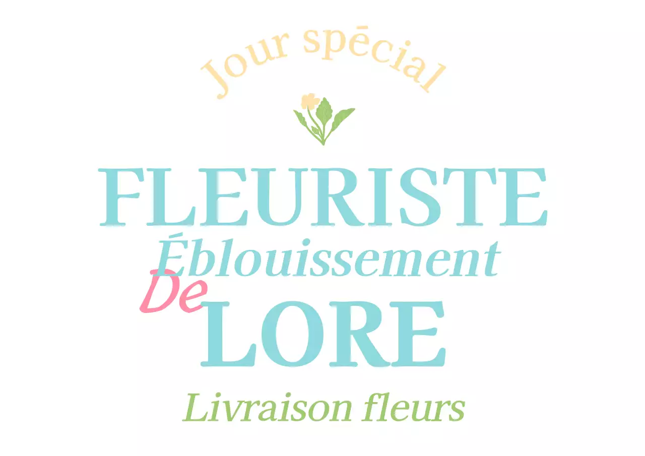 Pour promouvoir un magasin de fleurs, un concept vintage aux couleurs pastel avec le nom du magasin et des illustrations de fleurs.