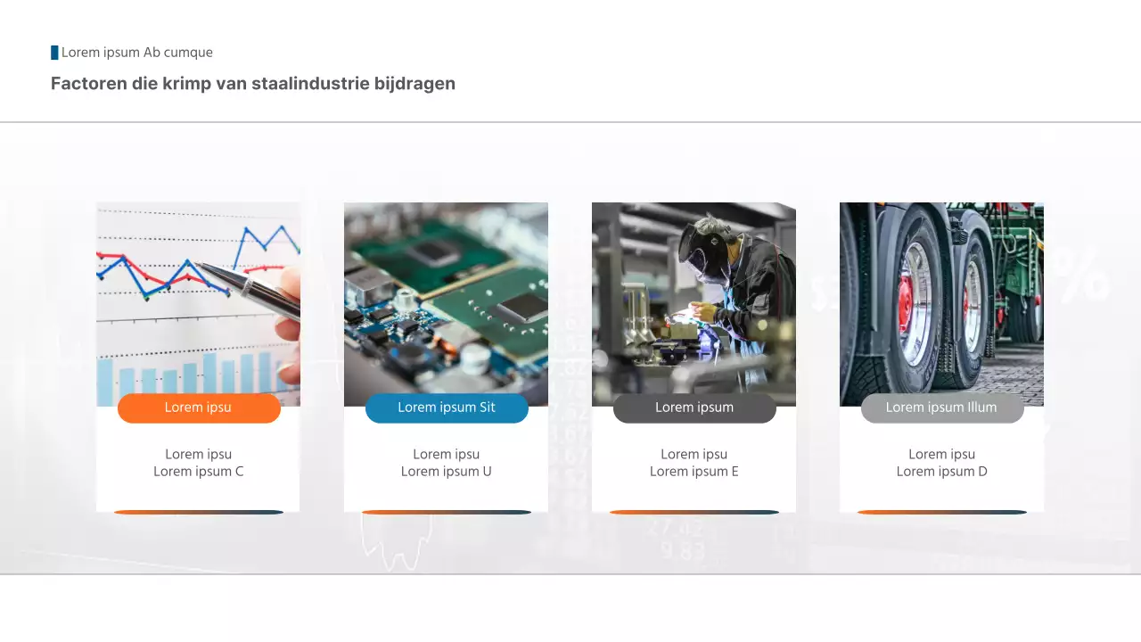 Blue orange eenvoudig staal industrie bedrijf trendrapport