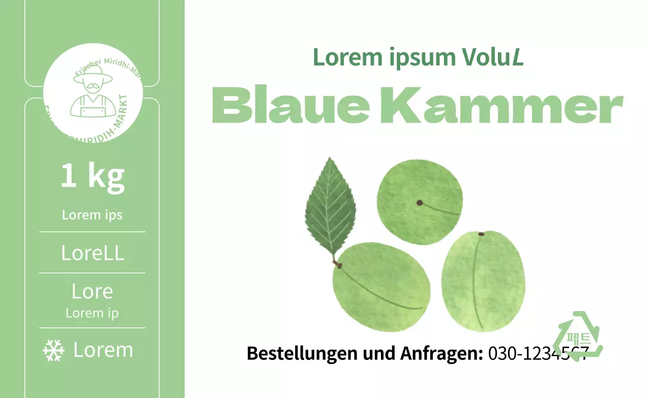 Sommerprodukte Pflaume Illustration einfache Aufkleber nach Farbe