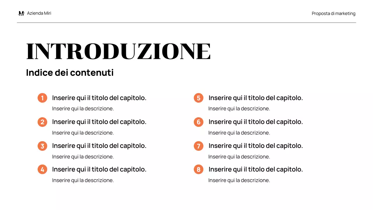 proposta di marketing moderno nero