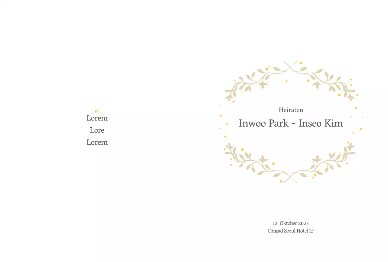 Weiße einfache Postkarte für Hochzeitseinladungen