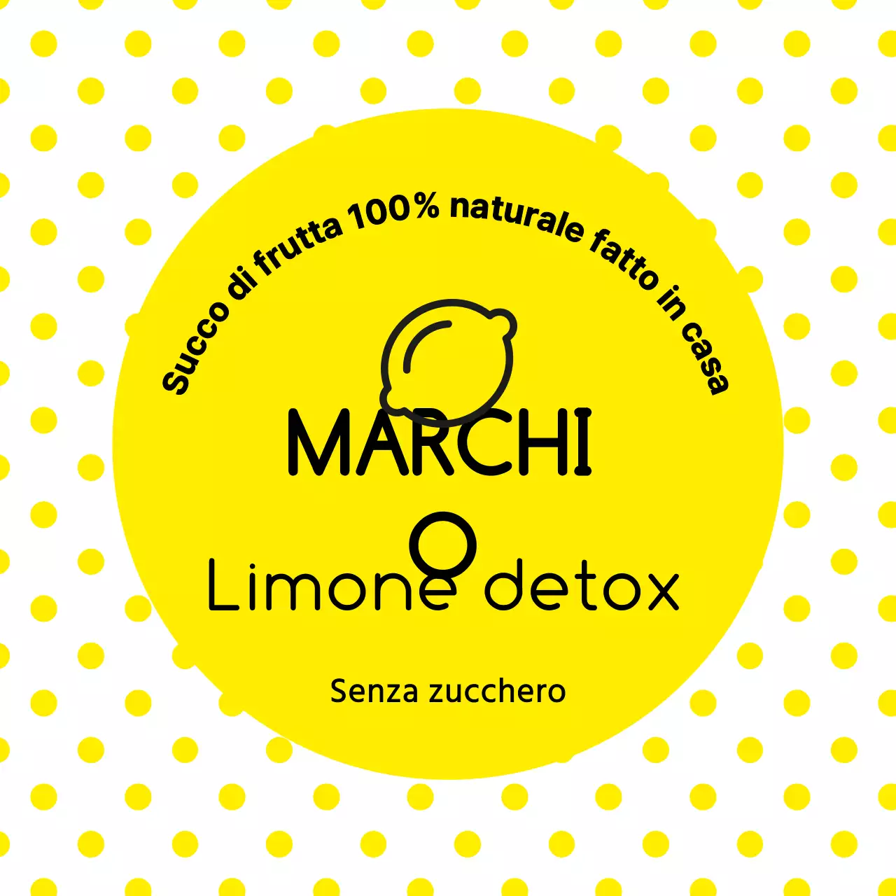 Etichetta del succo di limone