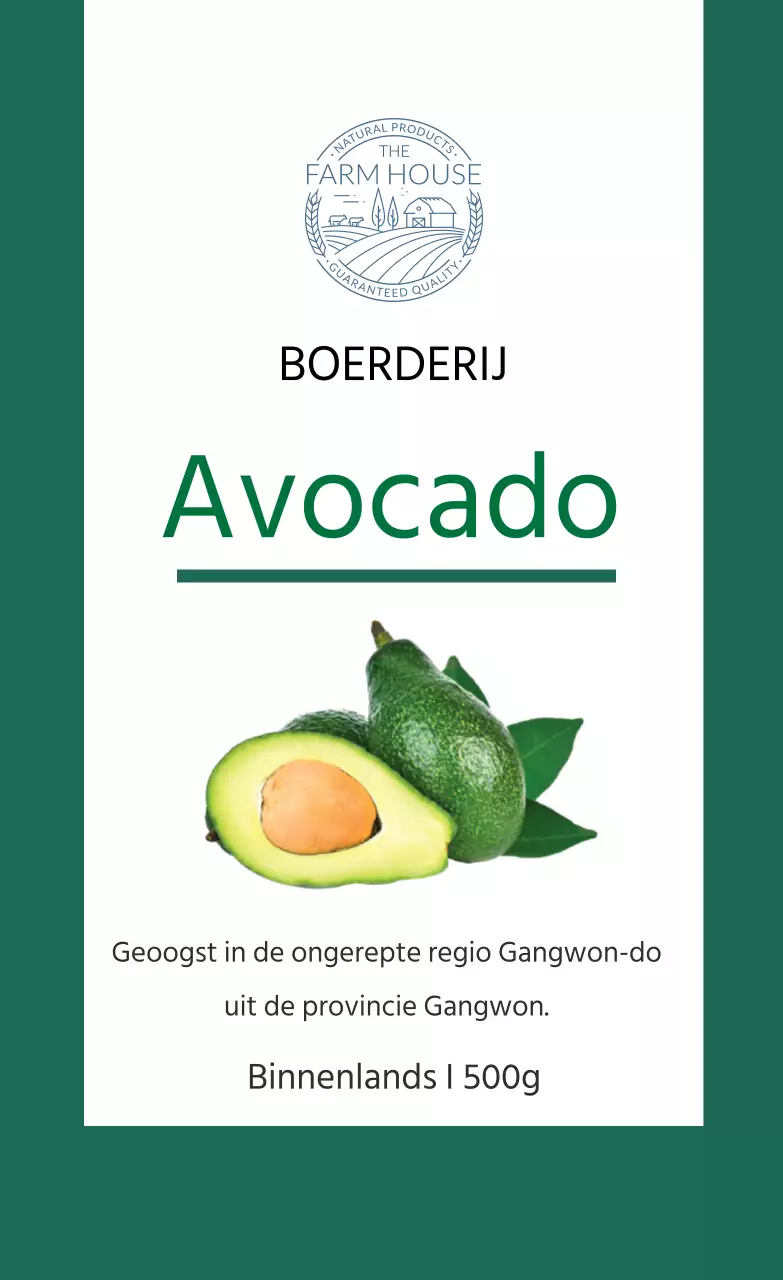 Avocado-etiket