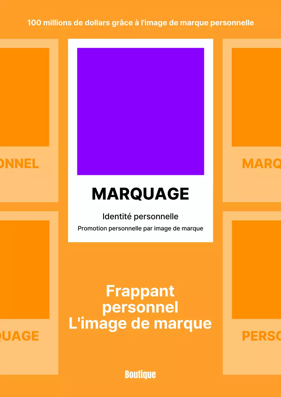 Couverture d'un livre sur le personal branding en orange et violet
