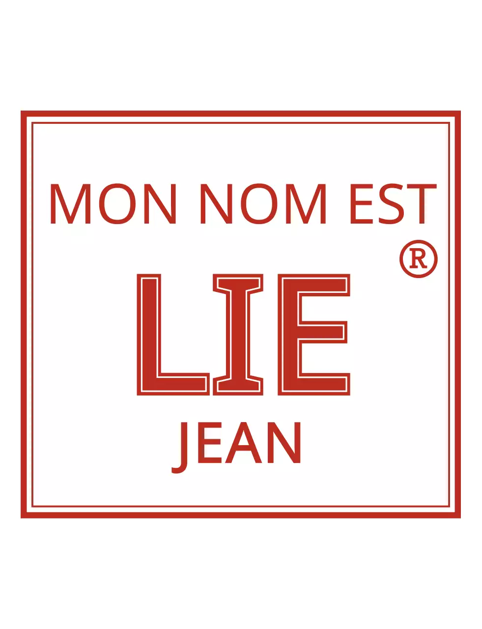 T-shirt de groupe au concept simple et branché, en rouge et blanc