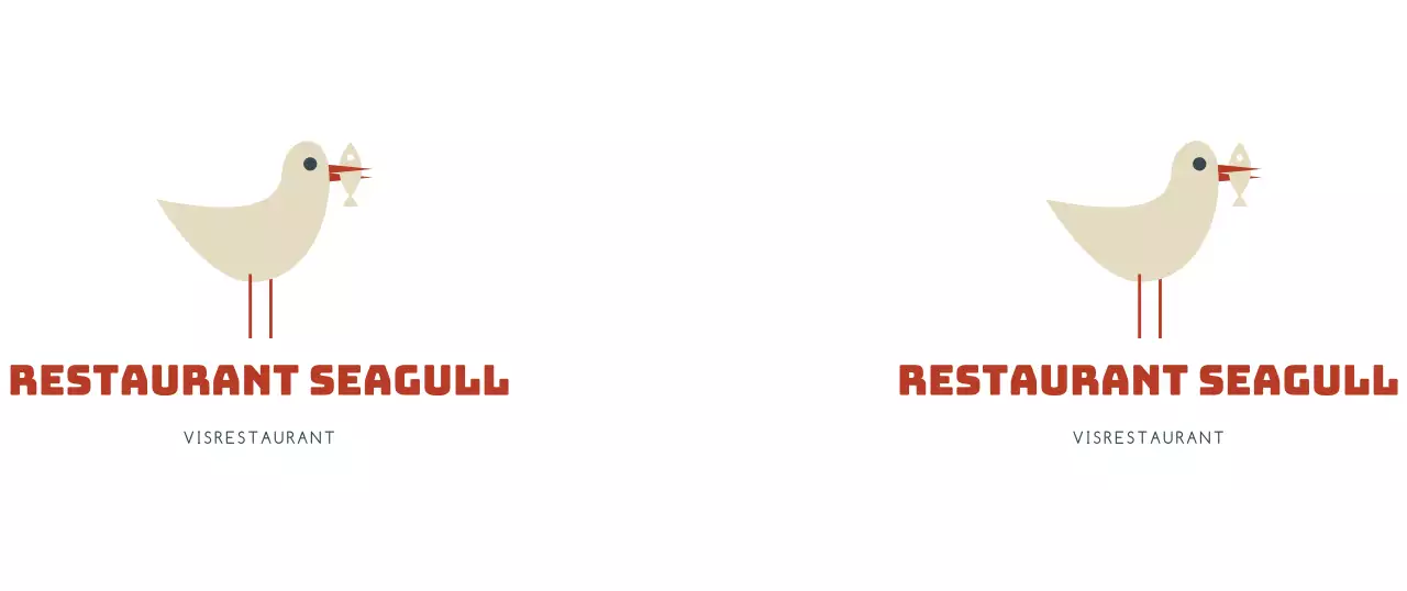 Mok met logo van restaurantillustratie