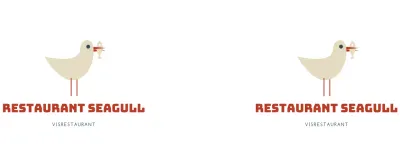 Mok met logo van restaurantillustratie