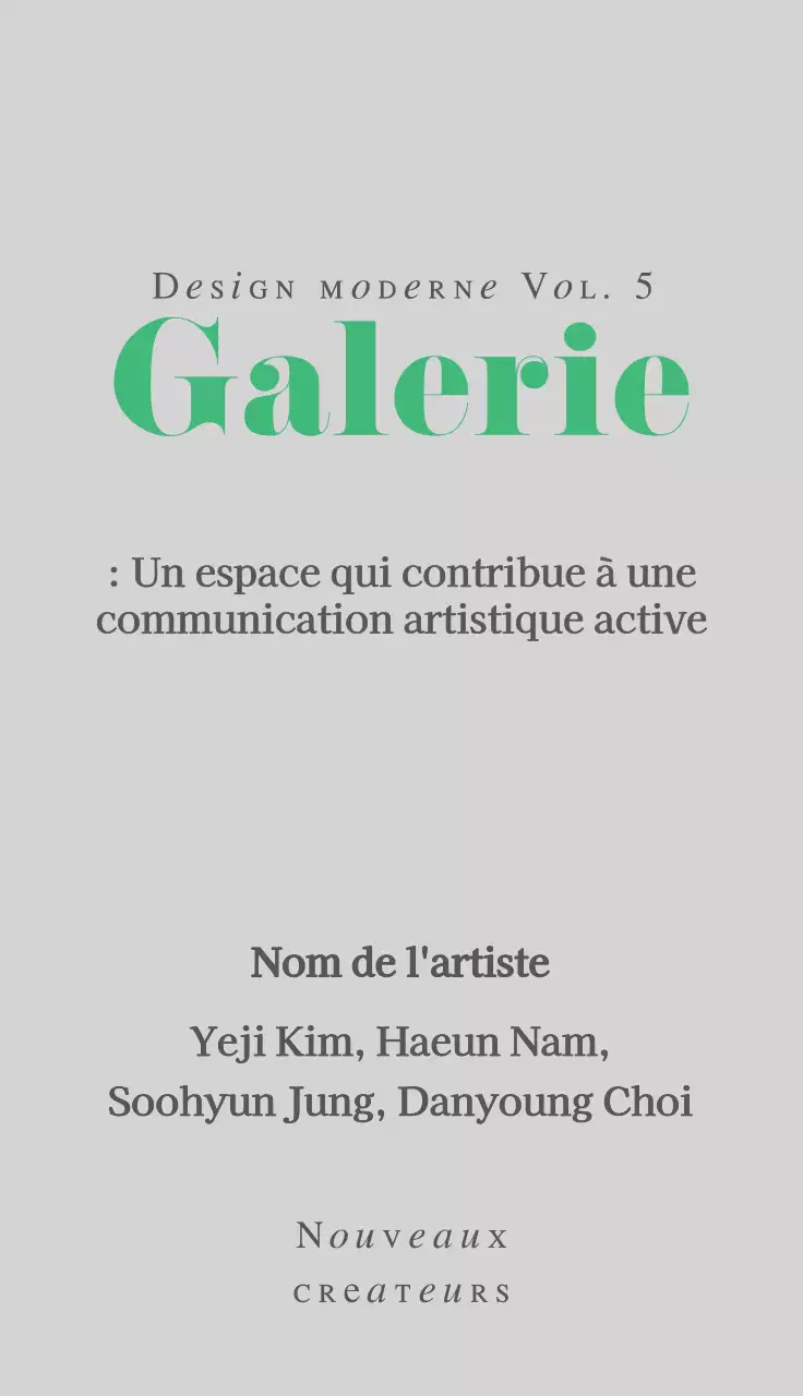 Green's ModernSimple Gallery Signage