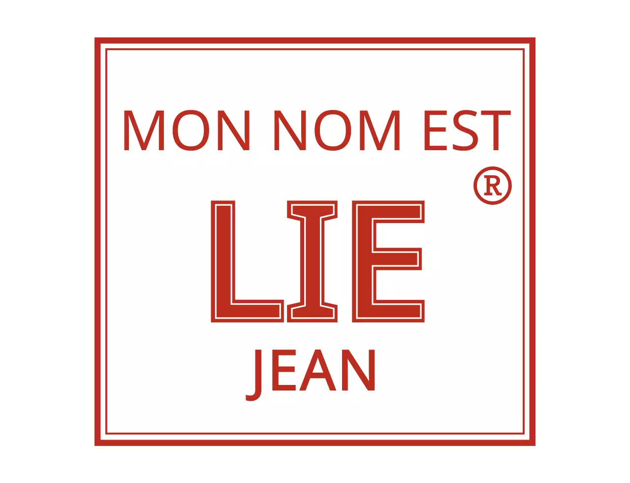 T-shirt de groupe au concept simple et branché, en rouge et blanc