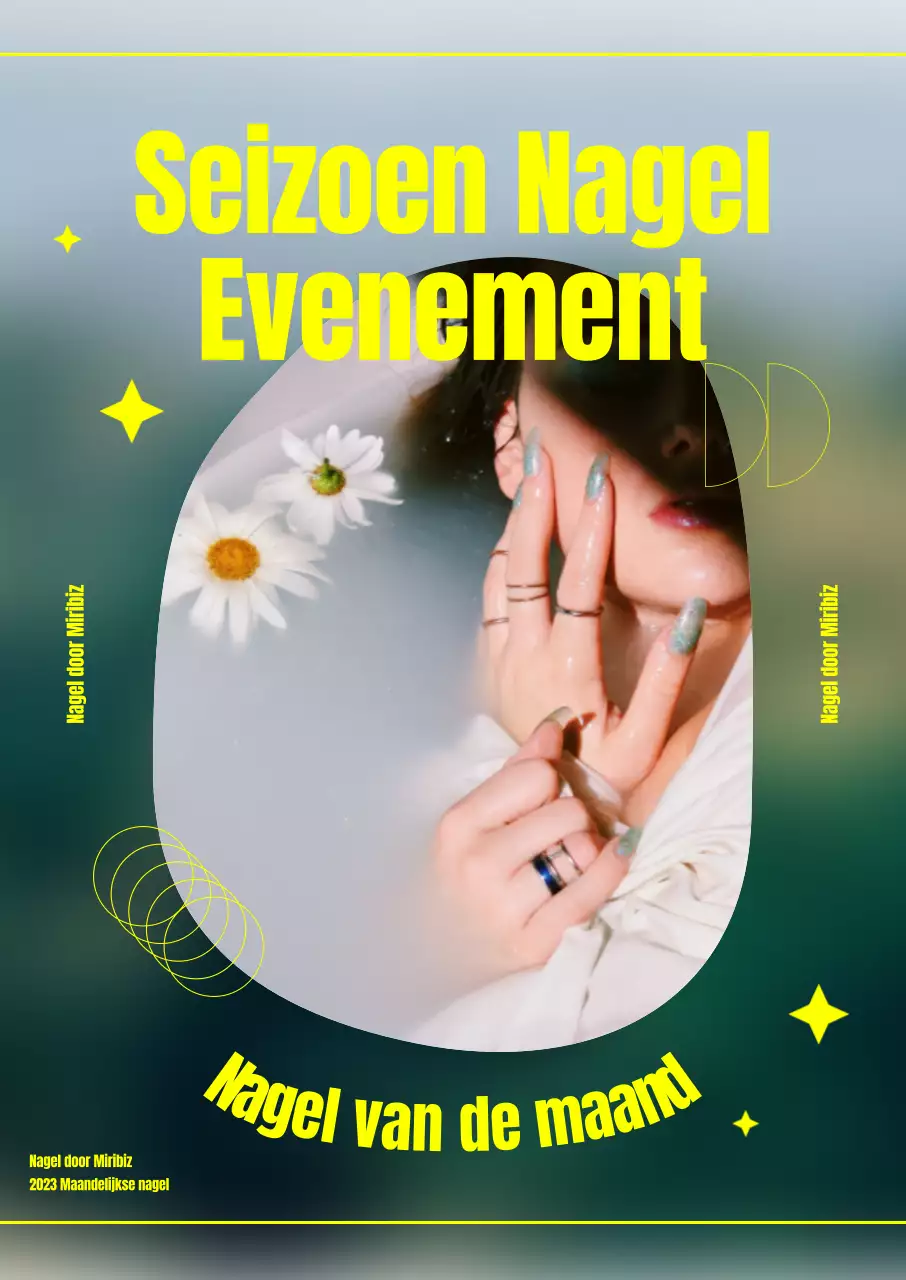 Een dromerige nagel-van-de-maand promotieposter