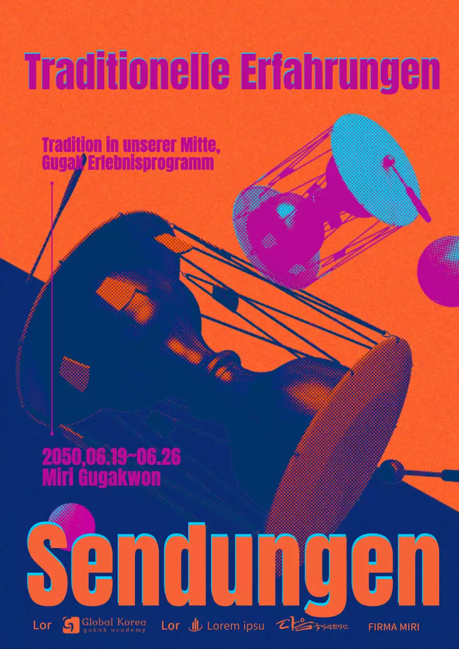 Druckeffekte-Programm in Orange