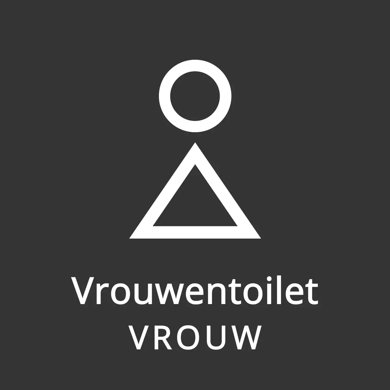 Clean concept toilet pictogram teken in donkergrijs en wit