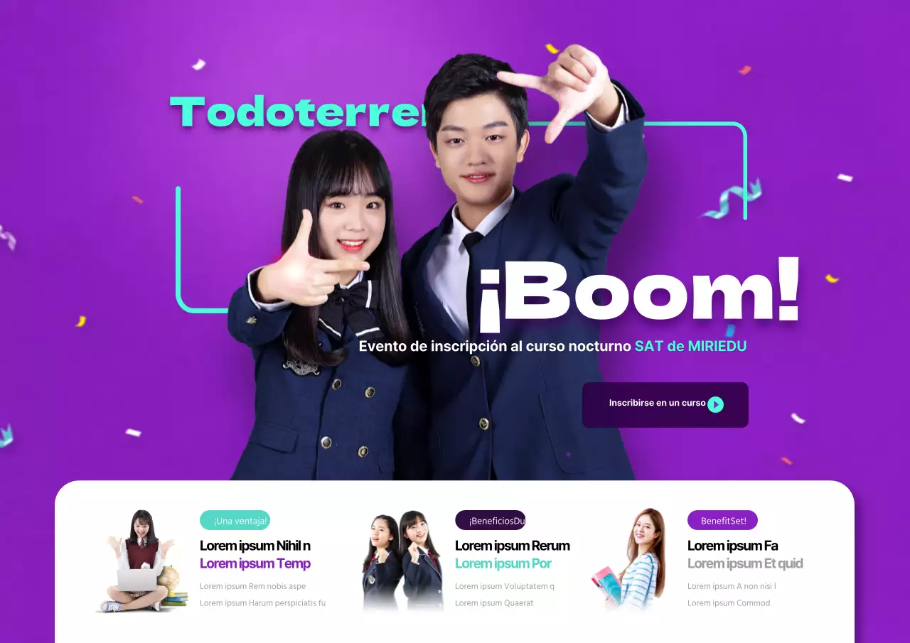 Evento de inscripción en el curso nocturno SAT