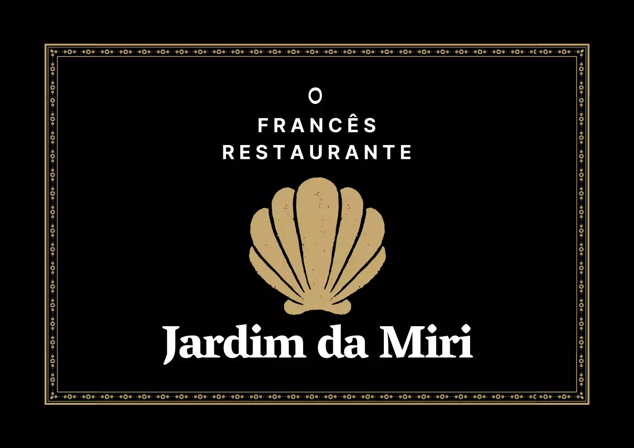 Estilo elegante e limpo a preto e branco para sinalização do logótipo de um restaurante