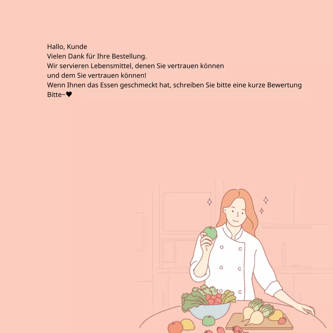 Zustellung von Dankesnachrichten