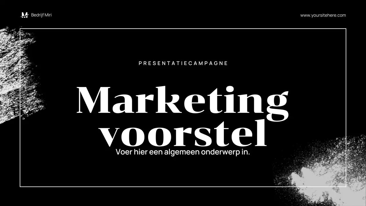zwart modern marketingvoorstel
