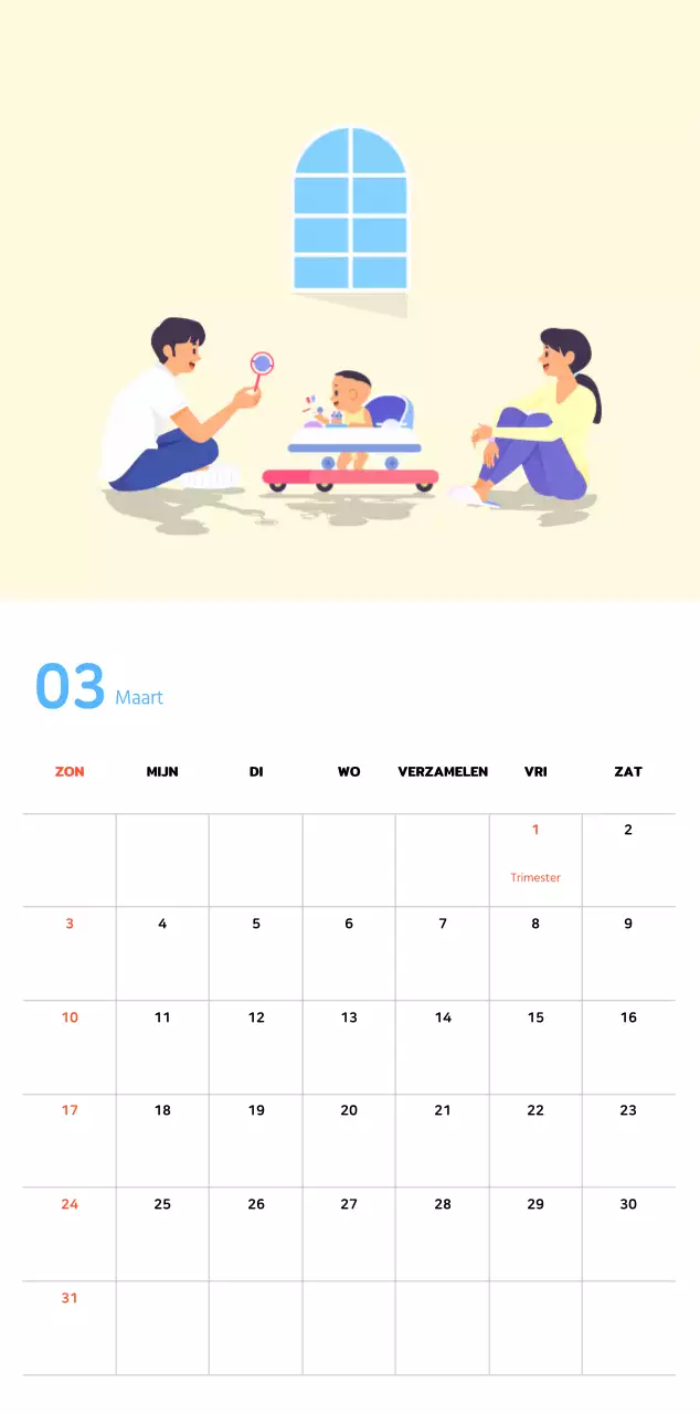 Warm familieconcept in pastelkleuren