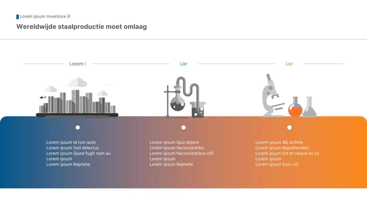 Blue orange eenvoudig staal industrie bedrijf trendrapport