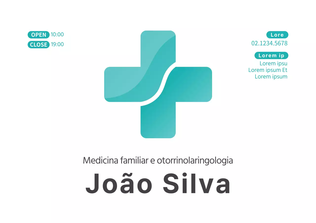 Sinal de logótipo de medicina familiar de estilo simples em menta e preto