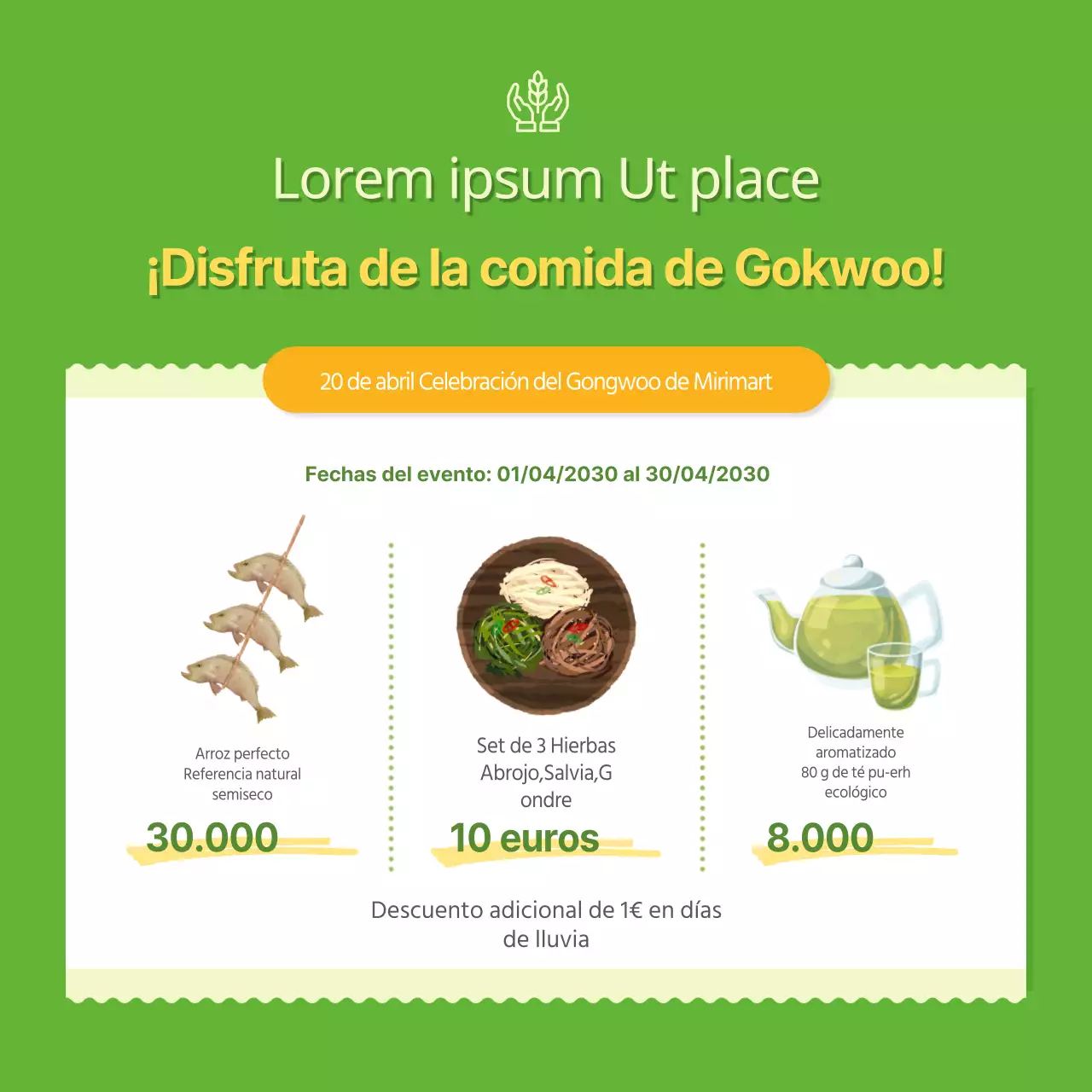 Noticias de tarjetas rurales con fondo amarillo