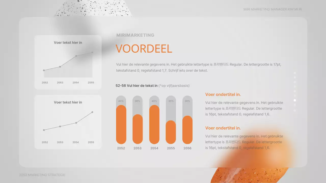 3D stereoscopisch glasmorfisme medisch centrum marketing in grijs en oranje