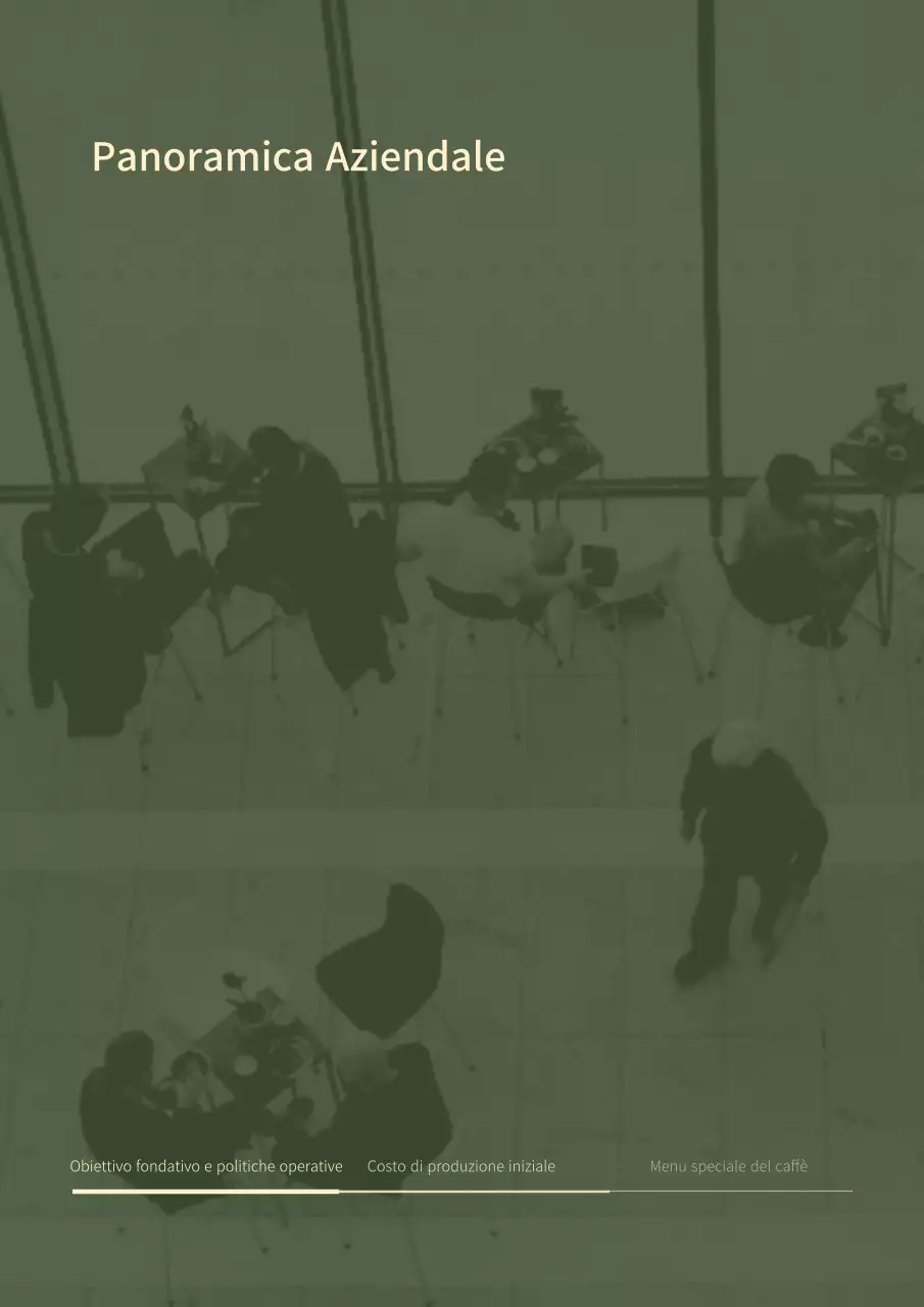 Piano aziendale di concetto diagonale semplice in verde